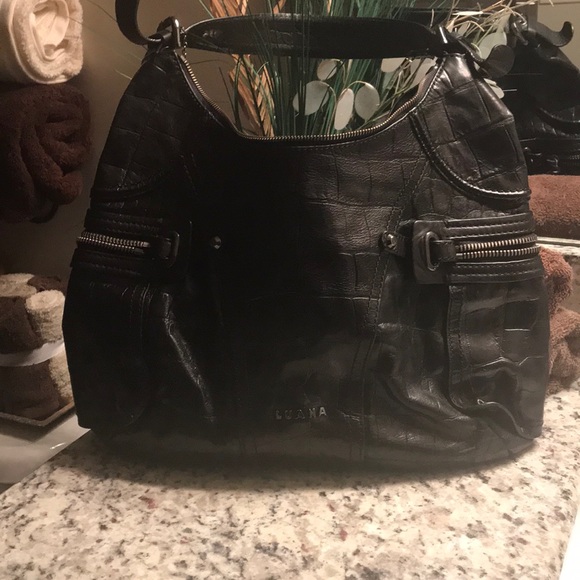 Luana Italy Bags Luana Italy Black Leather Shoulder Purse Poshmark